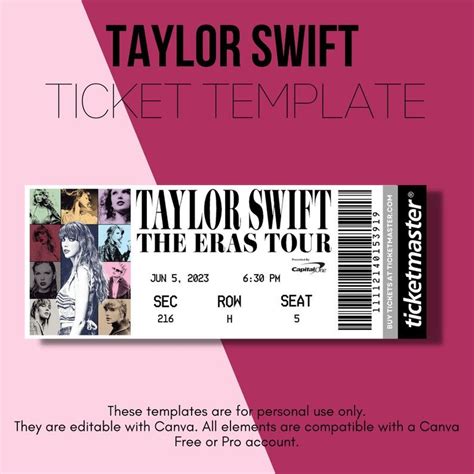 What kind of paper to use in printing your tickets? I recommend this White Cardstock Paper from Amazon. Total 25 Sheets, each measuring 8.5 x 11 inches and 230gsm/80lb. Matte finishes on both sides. It’s not glossy. Optional, you can laminate your tickets using this cold lamination sheet. PDF Printables Taylor Swift The Eras Tour Ticket